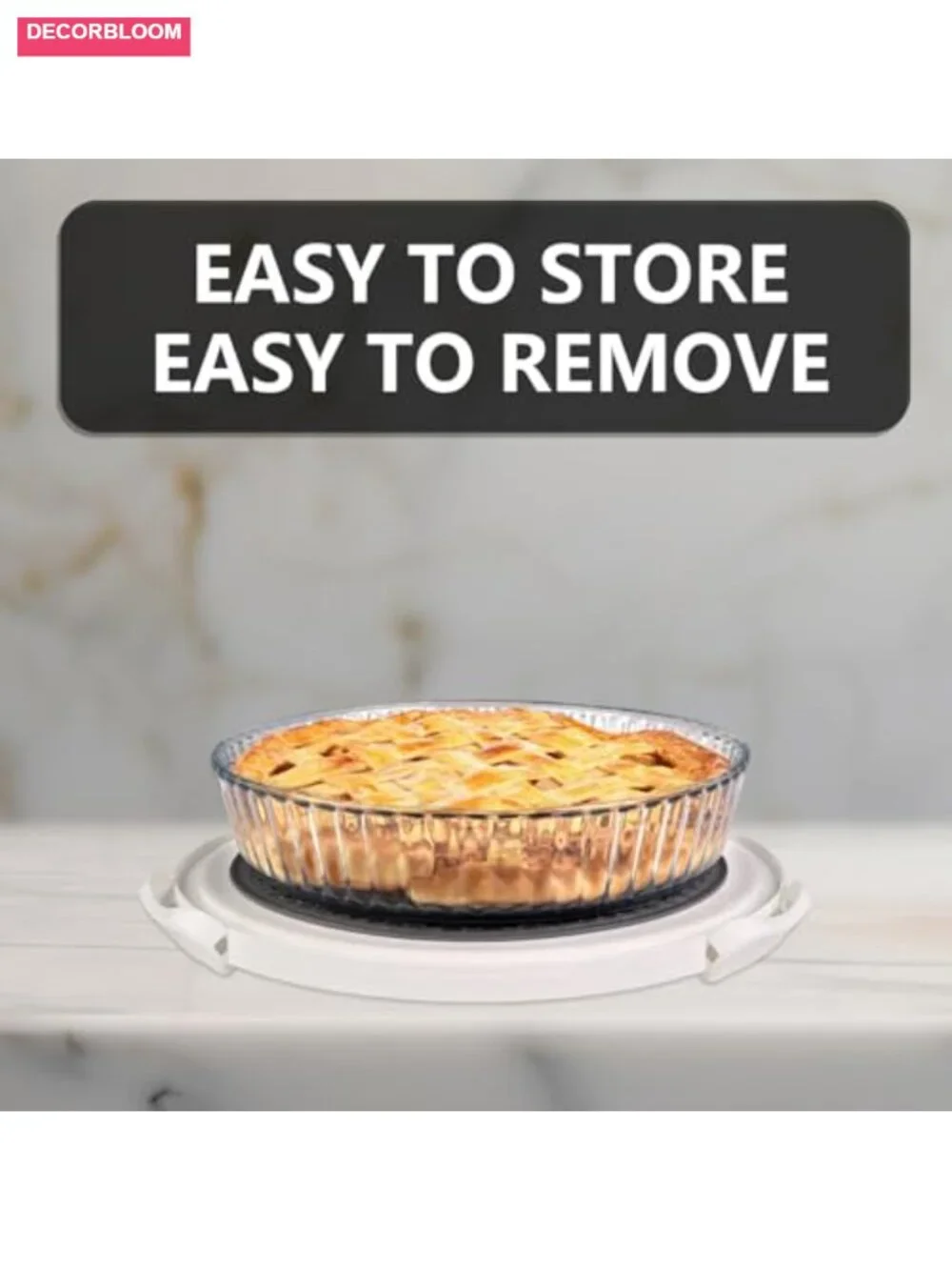 2 Pack Pie Carrier with Lids and Handles, Insulated Bags and Non-Slip Pads